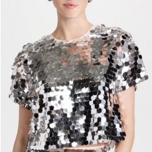 Le Superbe X Revolve Limelight Paillette Tee size 4